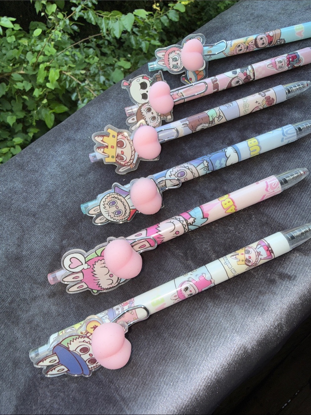 6 Labubu Squishy Butt Gel Pen